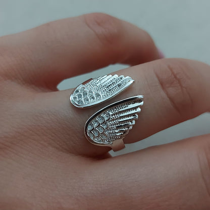 Alas de Ángel - Anillo de Plata 925 / AJUSTABLE