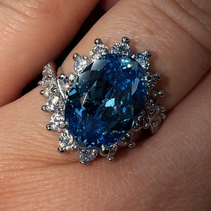 Anillo "Azul Celestial" - La Esencia del Cielo en Tus Manos