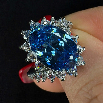 Anillo "Azul Celestial" - La Esencia del Cielo en Tus Manos