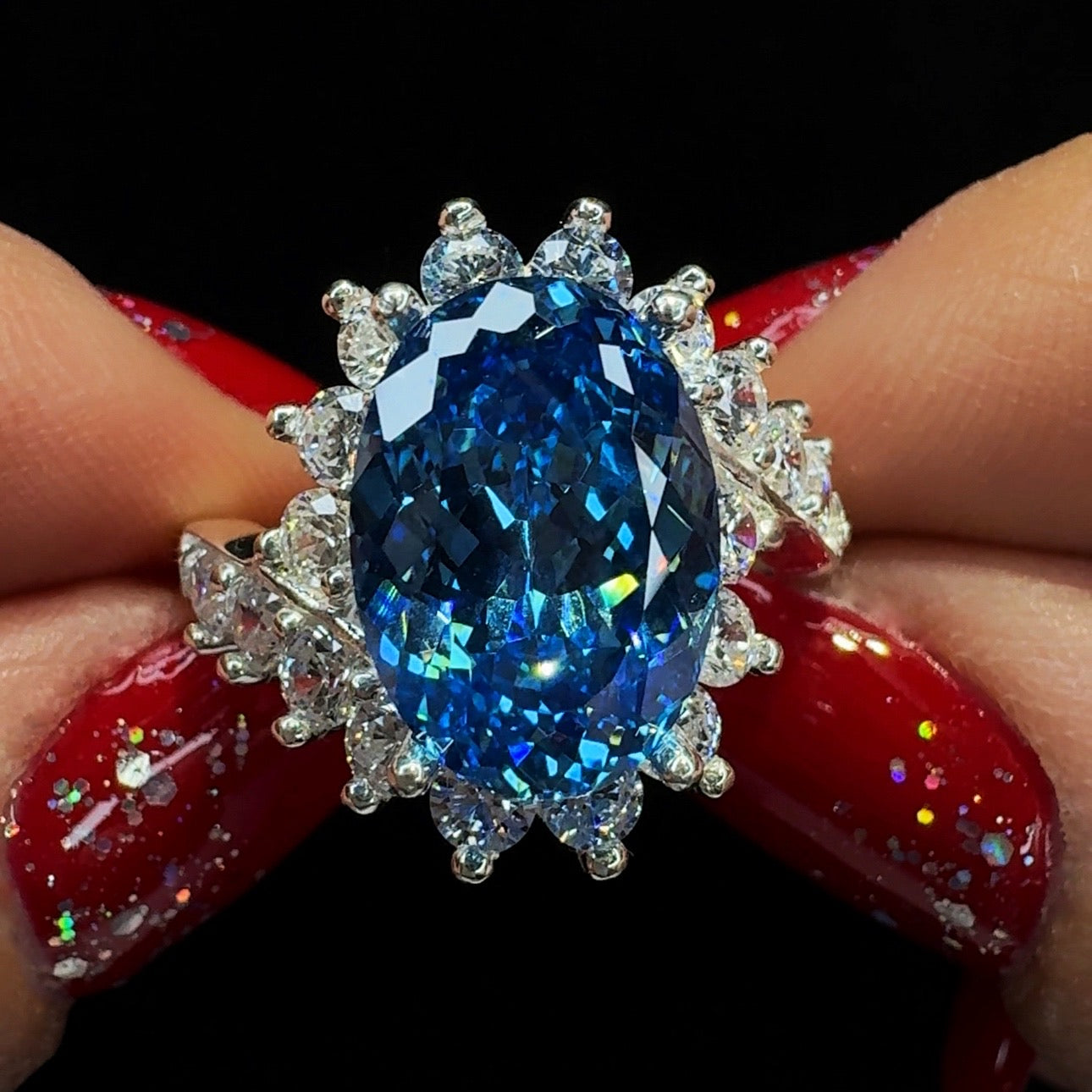 Anillo "Azul Celestial" - La Esencia del Cielo en Tus Manos