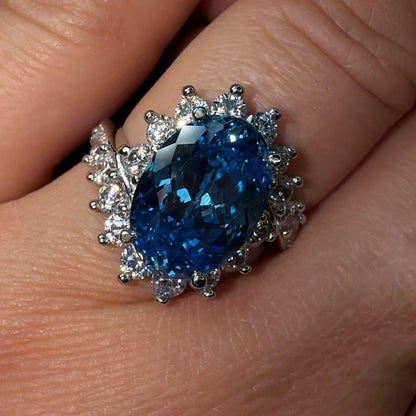 Anillo "Azul Celestial" - La Esencia del Cielo en Tus Manos