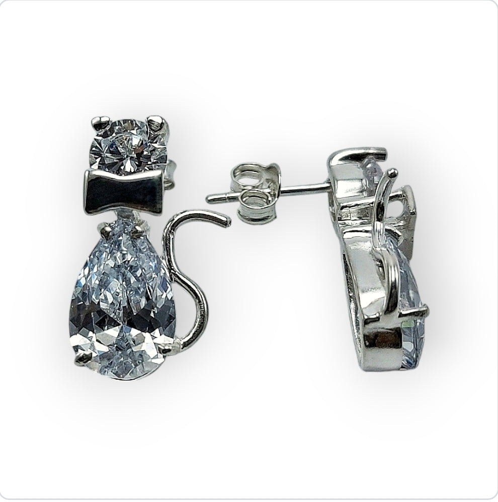 Pendientes GATO de Plata 925